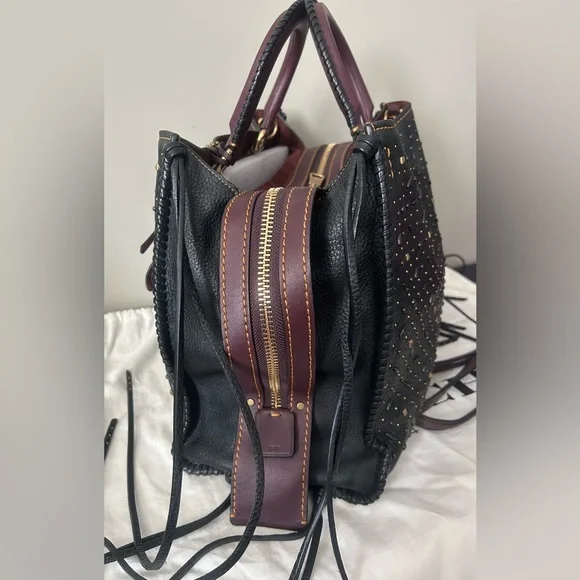 COACH Whiplash Rivets Rogue Bag 36 In Pebble Leather *Anniversary Rogue* - Picture 5 of 12